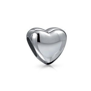 AUTHENTIC Solid heart pandora silver charm
